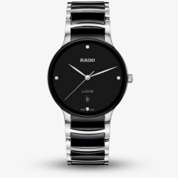 Rado Unisex Centrix Diamonds Black Ceramic Watch R30021712