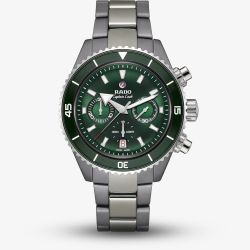 Rado Mens Captain Cook Automatic Chronograph Green Dial Watch R32189313
