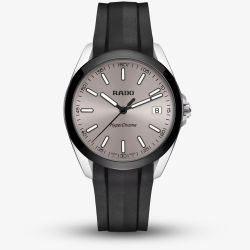 Rado Mens Hyperchrome Black Rubber Strap Watch R32280109