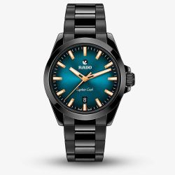 Rado Mens Captain Cook Discover Blue Dial Bracelet Watch R32279322