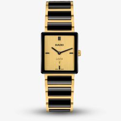 Rado Limited Edition Ladies Integral Gold Square Dial Two Tone Bracelet Watch R20254702