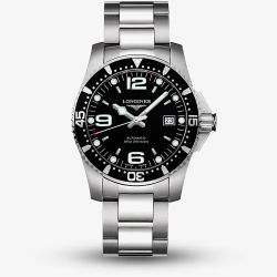 Longines Mens HydroConquest Automatic Black Dial Bracelet Watch L3.742.4.56.6