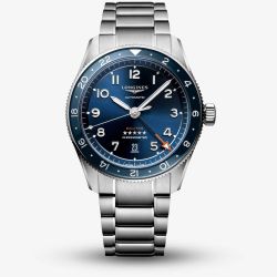 Longines Spirit Zulu Time 42mm Blue Automatic Watch L3.812.4.93.6
