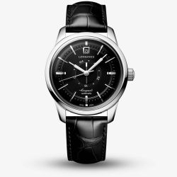 Longines Conquest Heritage Black Leather Automatic Watch L1.648.4.52.2