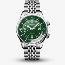 Longines Legend Green Diver Watch L3.764.4.06.6