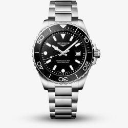 Longines Mens HydroConquest Black Dial Bracelet Watch L3.769.4.56.6