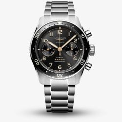 Longines Mens Spirit Chronograph Black Dial Watch L3.821.4.53.6