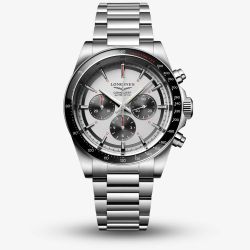 Longines Mens Conquest Chronograph Silver Dial Watch L3.835.4.72.6