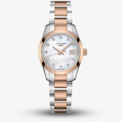 Longines Ladies Conquest Classic Two Tone Diamond Bracelet Watch L2.286.3.87.7