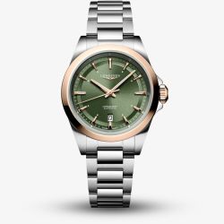Longines Ladies Conquest Automatic Green Dial Watch L3.320.5.02.6