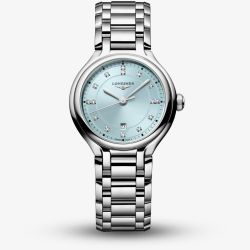 Longines Ladies Primaluna Blue Dial Diamond Set Watch L8.142.4.97.6