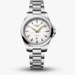 Longines Ladies Conquest White Dial Bracelet Watch L3.350.4.12.6