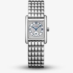 Longines Ladies Mini Dolcevita Silver Diamond Dial Bracelet Watch L5.200.4.87.6