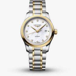 Longines Ladies Master Two Tone Diamond & Mother of Pearl Dial Bracelet  Watch L2.449.5.87.7
