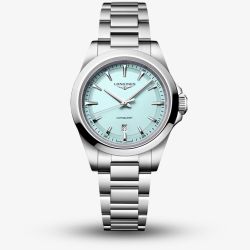 Longines Ladies Conquest Ice Blue Dial Stainless Steel Bracelet Watch L3.350.4.92.6