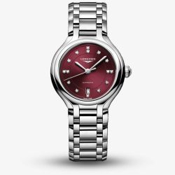 Longines Ladies PrimaLuna Red Dial Bracelet Watch L8.123.4.67.6