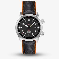Bremont Mens MBII 43mm Automatic Watch MBII-SS-BK-C-O-P-11R