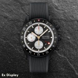 Ex-Display Bremont Mens Supermarine Black rubber Strap Watch SMARINECHRONO-JET-R-S