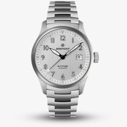 Bremont Mens Altitude 39 Silver Date Watch ALT39-DT-SS-SI-B