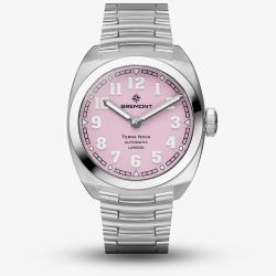 Bremont Limited Edition Mens Terra Nova 38mm Pink Dial Watch TN38-ND-SS-PK-B