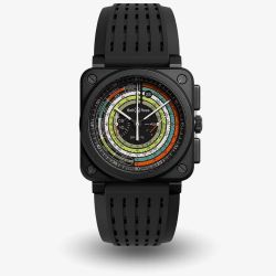 Bell & Ross Mens Limited Edition BR 03-94 Multimer Watch BR0394-SW-CE/SRB