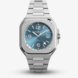 Bell & Ross Mens BR 05 GMT Sky Blue Watch BR05G-PB-ST/SST
