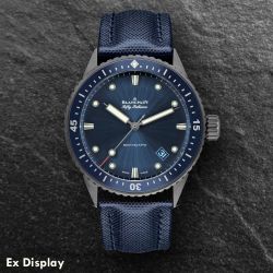 Ex-Display Blancpain Mens Fifty Fathoms Bathyscaphe Grey & Blue 43mm Watch 5000 0240 052A