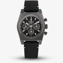 Zenith Mens Chronomaster Revival Shadow Black Strap Watch 97.T384.4061/21.C822