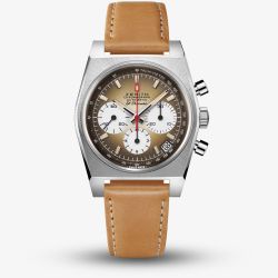 Zenith Mens Chronomaster Revival El Primero A385 Brown Strap Watch 03.A384.400/385.C855