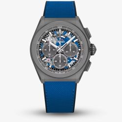 Zenith Mens Defy 21 ULTRABLUE Rubber Strap Watch 97.9001.9004/81.R946