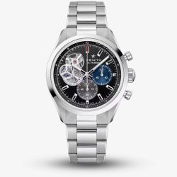 Zenith Mens Chronomaster Open Black Dial Bracelet Watch 03.3300.3604/21.M3300