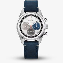 Zenith Mens Chronomaster Original Chronograph Blue Strap Watch 03.3200.3600/69.C902
