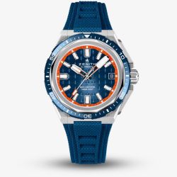 Zenith Mens Defy Extreme Diver Blue Rubber Strap Watch 95.9601.3620/51.I301