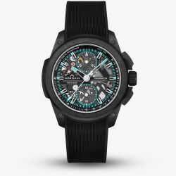 NORQAIN Wild One Skeleton Chrono Black Rubber Strap Watch N3002.40Q01.B07.R01