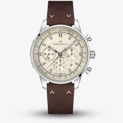 NORQAIN Freedom Chrono Brown Alcantra Ebony Leather Strap Watch N2200.18S01.C01.V01