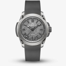 NORQAIN Mens Wild One Meteorite Special Edition Grey Dial Rubber Strap Watch N3000.21T01.M01.R02