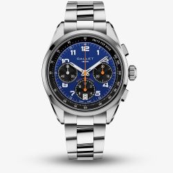 Gallet Mens Multichron Sport Chronograph Blue Dial Bracelet Watch AG2302101C1A1