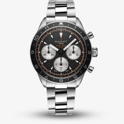 Gallet Mens Multichron Pilot Chronograph Black Dial Bracelet Watch AG2303251B1A1