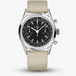 Gallet Mens Classics Chronograph Black Dial Fabric Strap Watch AG0910121B1W3