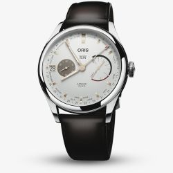 Oris Mens Artelier Calibre 113 White Dial Black Leather Strap Watch 01 113 7806 4051-07 5 22 96FC