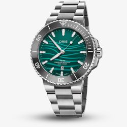 Oris Mens Limited Edition Aquis Yangtze Jiangtun Green Bracelet Watch 01 733 7789 4197-Set