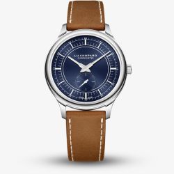 Chopard Unisex L.U.C XPS Prussian Blue Dial Brown Leather Strap Watch 168629-3002