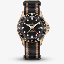 Hamilton Mens Khaki Navy Scuba Automatic GMT Fabric Strap Watch H82565930