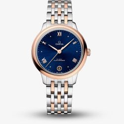 OMEGA Ladies De Ville Prestige Gold & Blue Dial Watch 434.20.34.20.03.001