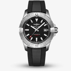 Breitling  Mens Avenger Automatic 42 Wings Capsule Black Dial Rubber Strap Watch A173285B1B1S1