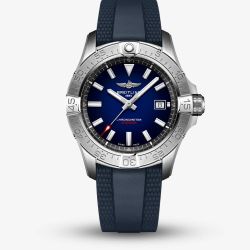 Breitling Mens Avenger Automatic 42 Wings Capsule Blue Dial Rubber Strap Watch A173285B1C1S1