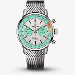Breitling Limited Edition Mens Top Time B01 Coppi & Bartali Turquoise & White Dial Watch AB01768A1A1A1