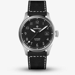 Bremont Mens Altitude 39 Date Black Dial Watch ALT39-DT-SS-BK-L-S