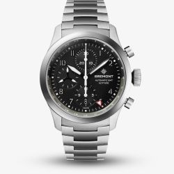Bremont Mens Altitude Chronograph GMT Watch ALT42-CHR-G-SS-BK-B