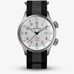 Bremont Mens Altitude MB Meteor Orange Barrel White Dial Black NATO Strap Watch ALT42-MT-TI-SIOR-N-S